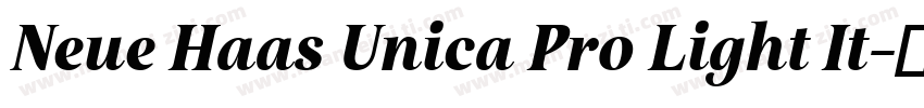 Neue Haas Unica Pro Light It字体转换